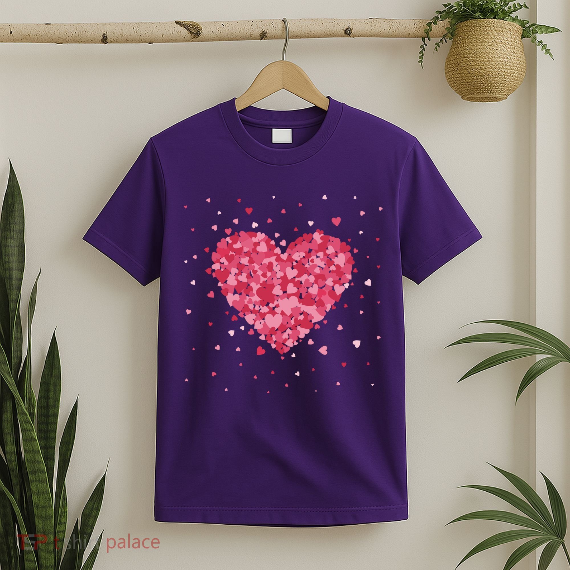 Scattered Heart Cute Valentines Day Gift T-Shirt
