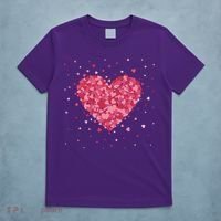Scattered Heart Cute Valentines Day Gift T-Shirt thumb 5
