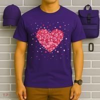 Scattered Heart Cute Valentines Day Gift T-Shirt thumb 6