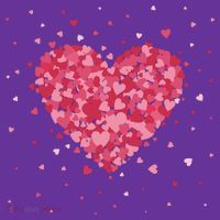 Scattered Heart Cute Valentines Day Gift Mousepad thumb 1
