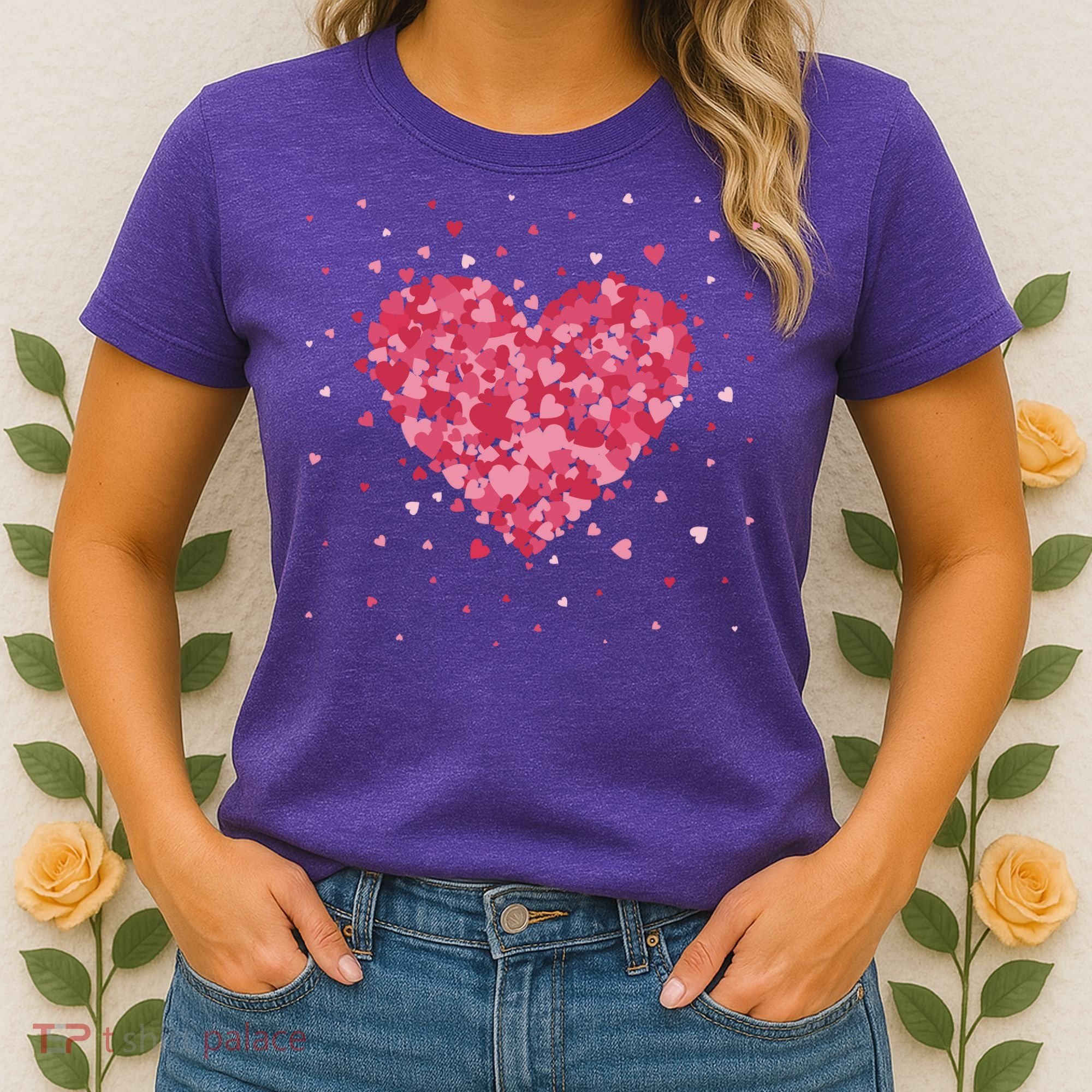 Scattered Heart Cute Valentines Day Gift Women's T-Shirt