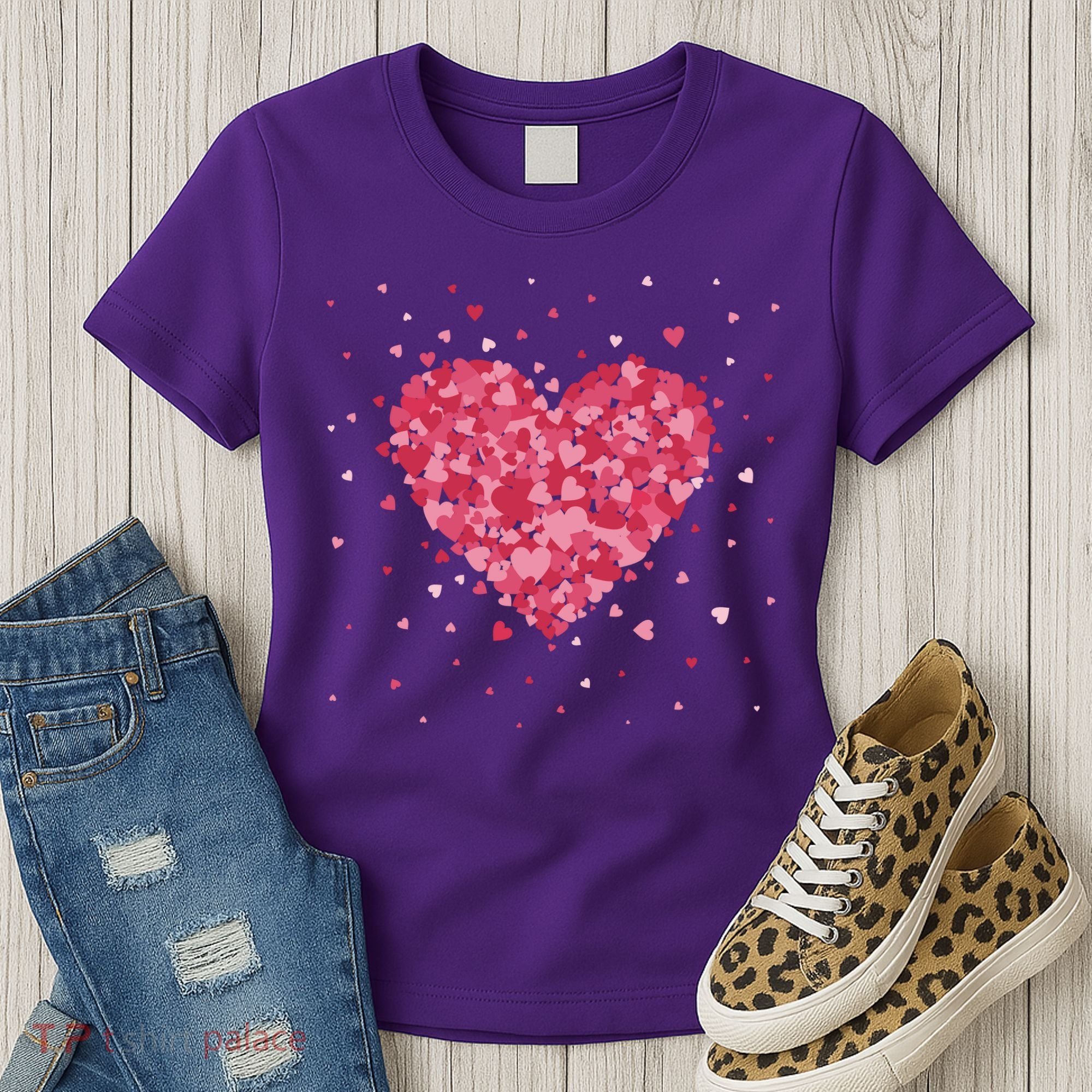 Scattered Heart Cute Valentines Day Gift Women's T-Shirt