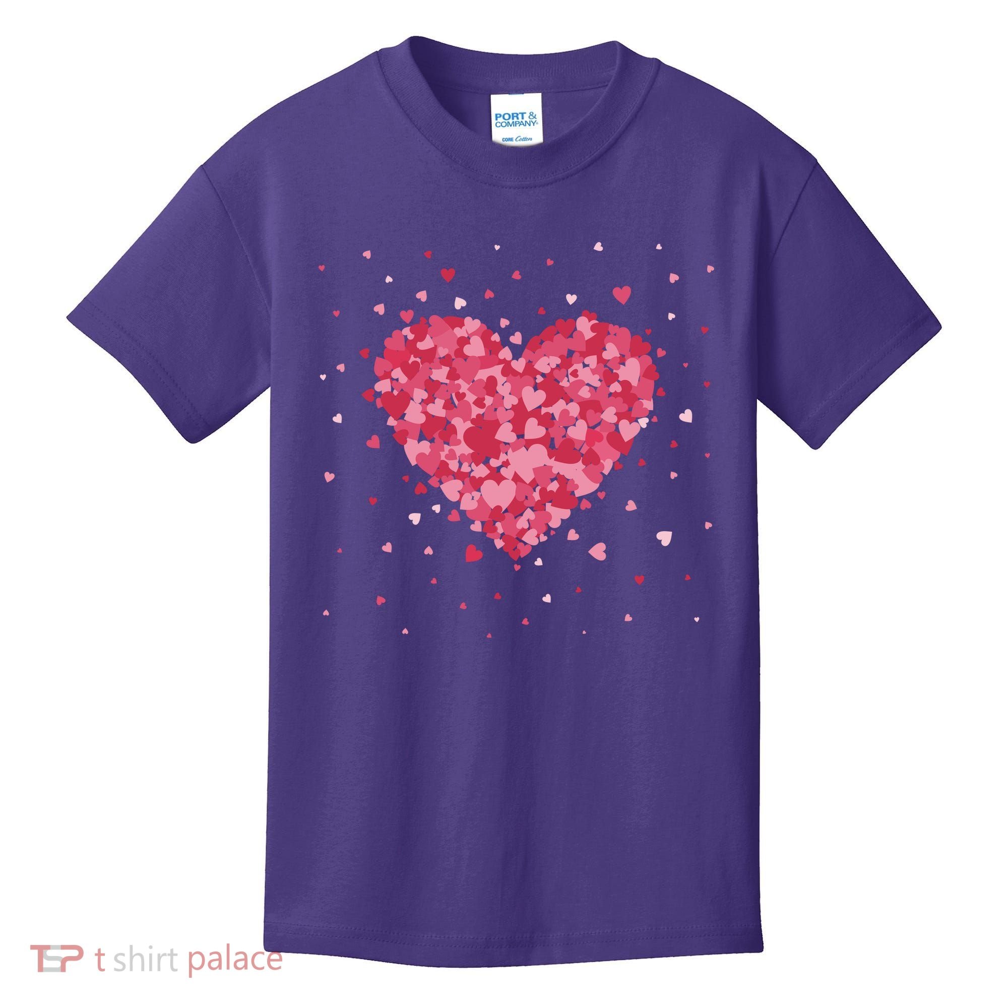 Scattered Heart Cute Valentines Day Gift Kids T-Shirt