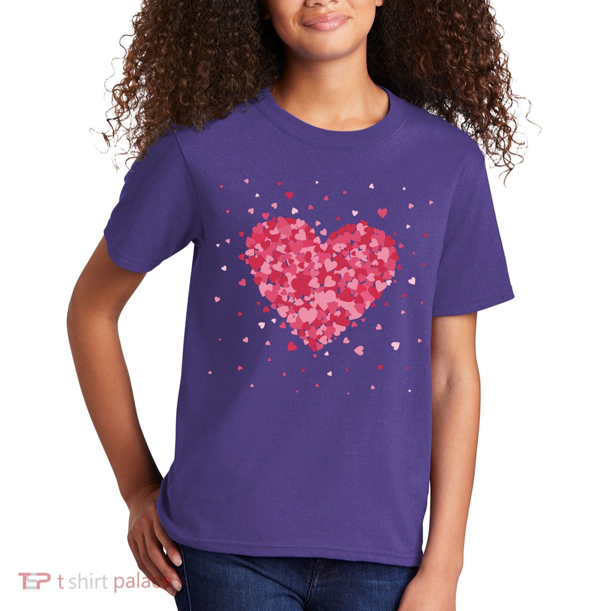 Scattered Heart Cute Valentines Day Gift Kids T-Shirt