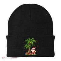 Santa Hawaiian Christmas Palm Tree Lights Xmas Beanie thumb 0