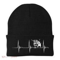 Scottish Highland Cow Heartbeat EKG Pulse Highlander Cow Beanie thumb 0