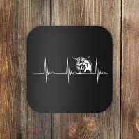 Scottish Highland Cow Heartbeat EKG Pulse Highlander Cow Coaster thumb 0