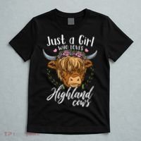 Scottish Highland Cow Just a  Who Loves Highland Cows T-Shirt thumb 5