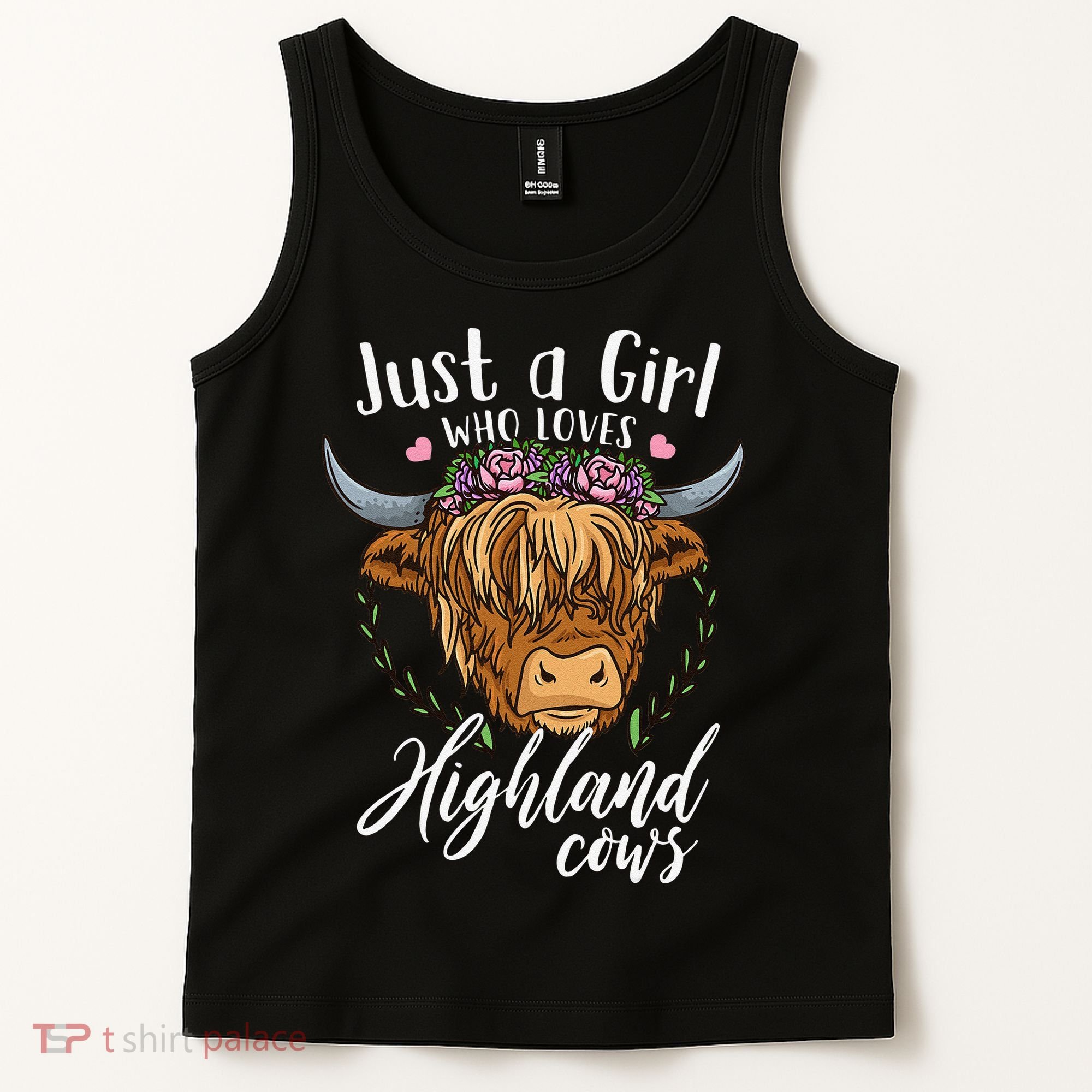 Scottish Highland Cow Just a  Who Loves Highland Cows Tank Top