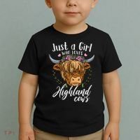 Scottish Highland Cow Just a  Who Loves Highland Cows Toddler T-Shirt thumb 2