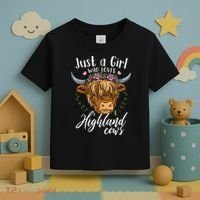 Scottish Highland Cow Just a  Who Loves Highland Cows Toddler T-Shirt thumb 3