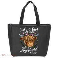Scottish Highland Cow Just a  Who Loves Highland Cows Tote Bag thumb 0