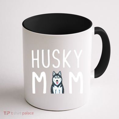 Siberian Husky Dog Mama Husky Mom Gift Coffee Mug back