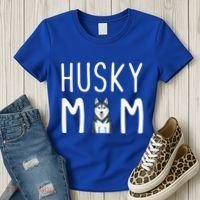 Siberian Husky Dog Mama Husky Mom Gift Women's T-Shirt thumb 3