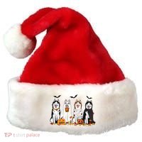 Siberian Husky Dogs Ghost Witch Mummy Halloween Pumpkins Funny Gift Santa Hat thumb 0