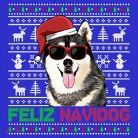 Siberian Husky Dog Feliz Navidog Funny Christmas Gift Women's Tank Top thumb 5