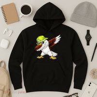 Sea Hawk Dabbing Bird Football Fan Hoodie thumb 3