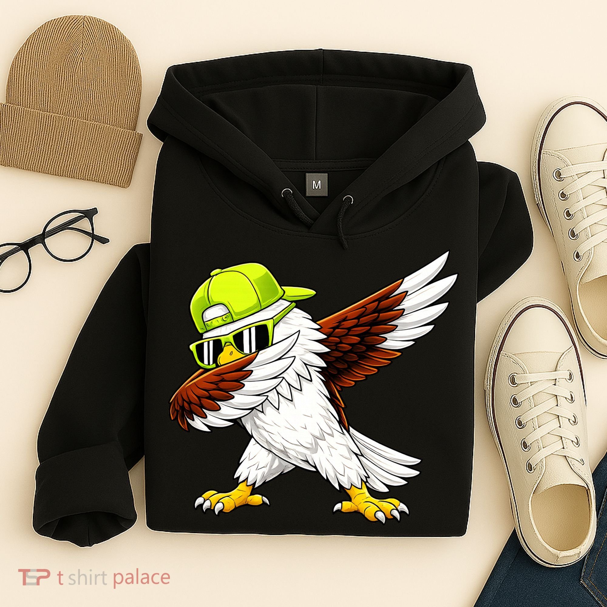 Sea Hawk Dabbing Bird Football Fan Hoodie