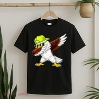 Sea Hawk Dabbing Bird Football Fan T-Shirt thumb 2