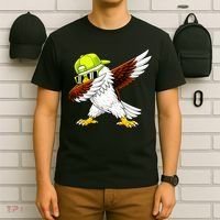 Sea Hawk Dabbing Bird Football Fan T-Shirt thumb 6