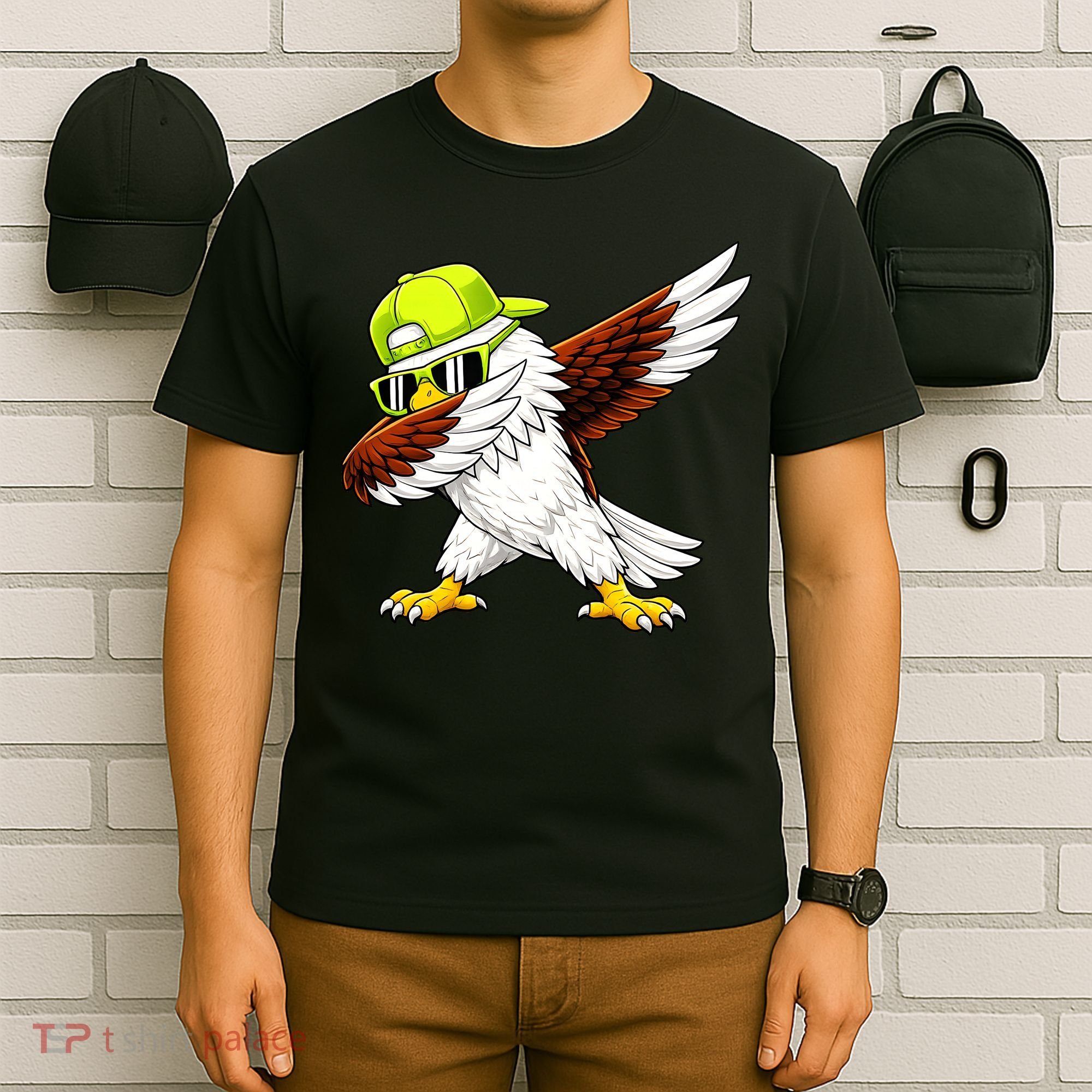 Sea Hawk Dabbing Bird Football Fan T-Shirt