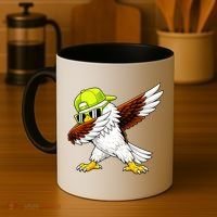Sea Hawk Dabbing Bird Football Fan Coffee Mug thumb 4