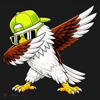 Sea Hawk Dabbing Bird Football Fan Women's Hoodie thumb 2