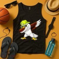 Sea Hawk Dabbing Bird Football Fan Tank Top thumb 4