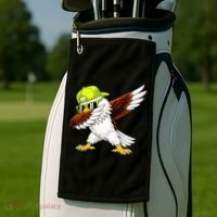 Sea Hawk Dabbing Bird Football Fan Golf Towel thumb 2