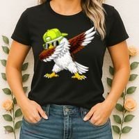 Sea Hawk Dabbing Bird Football Fan Women's T-Shirt thumb 2