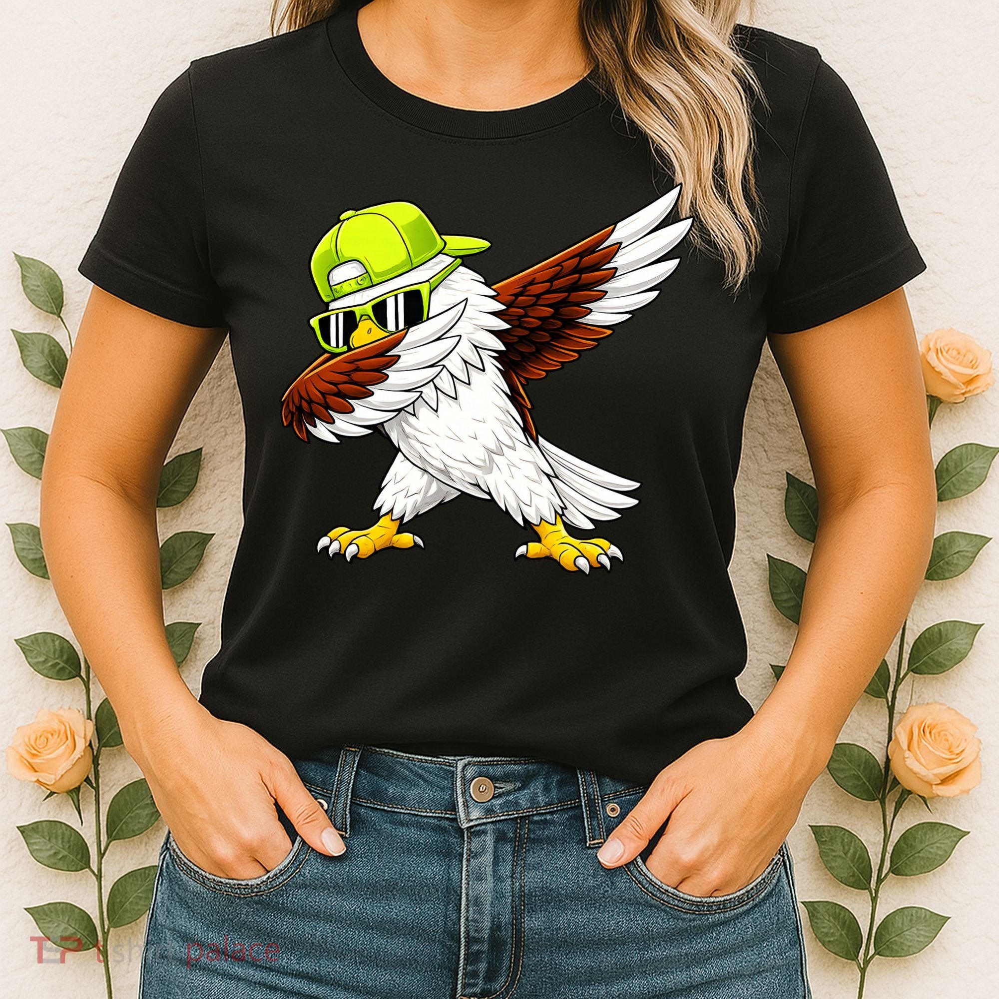 Sea Hawk Dabbing Bird Football Fan Women's T-Shirt
