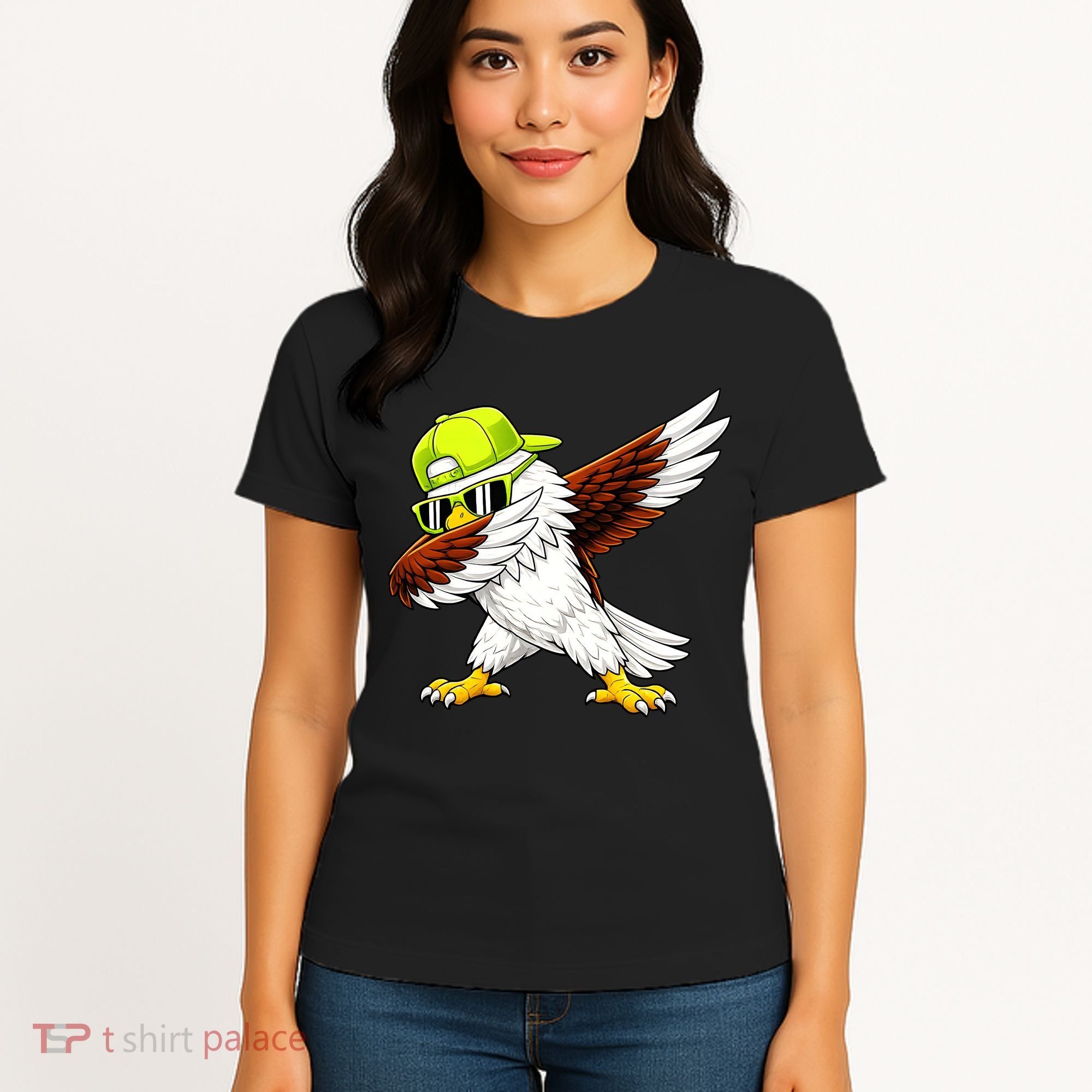 Sea Hawk Dabbing Bird Football Fan Women's T-Shirt