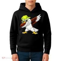 Sea Hawk Dabbing Bird Football Fan Kids Hoodie thumb 4
