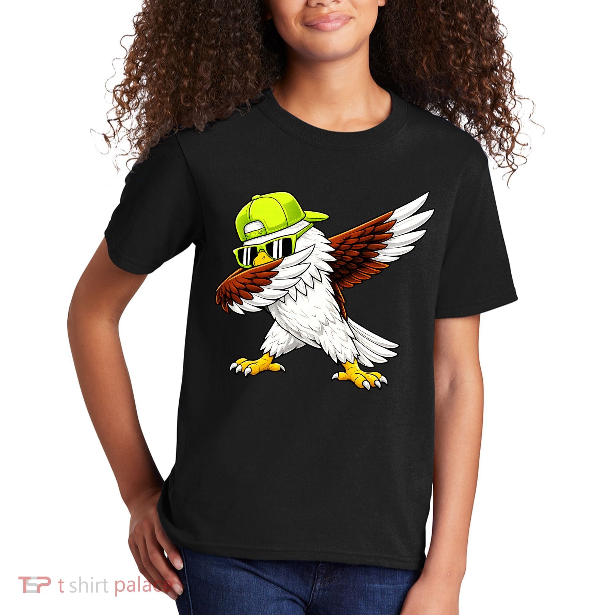 Sea Hawk Dabbing Bird Football Fan Kids T-Shirt