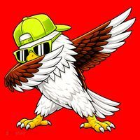 Sea Hawk Dabbing Bird Football Fan Santa Hat thumb 1