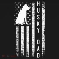Siberian Husky Dog Breed American Flag Husky Lover Dog Dad Women's Tank Top thumb 5