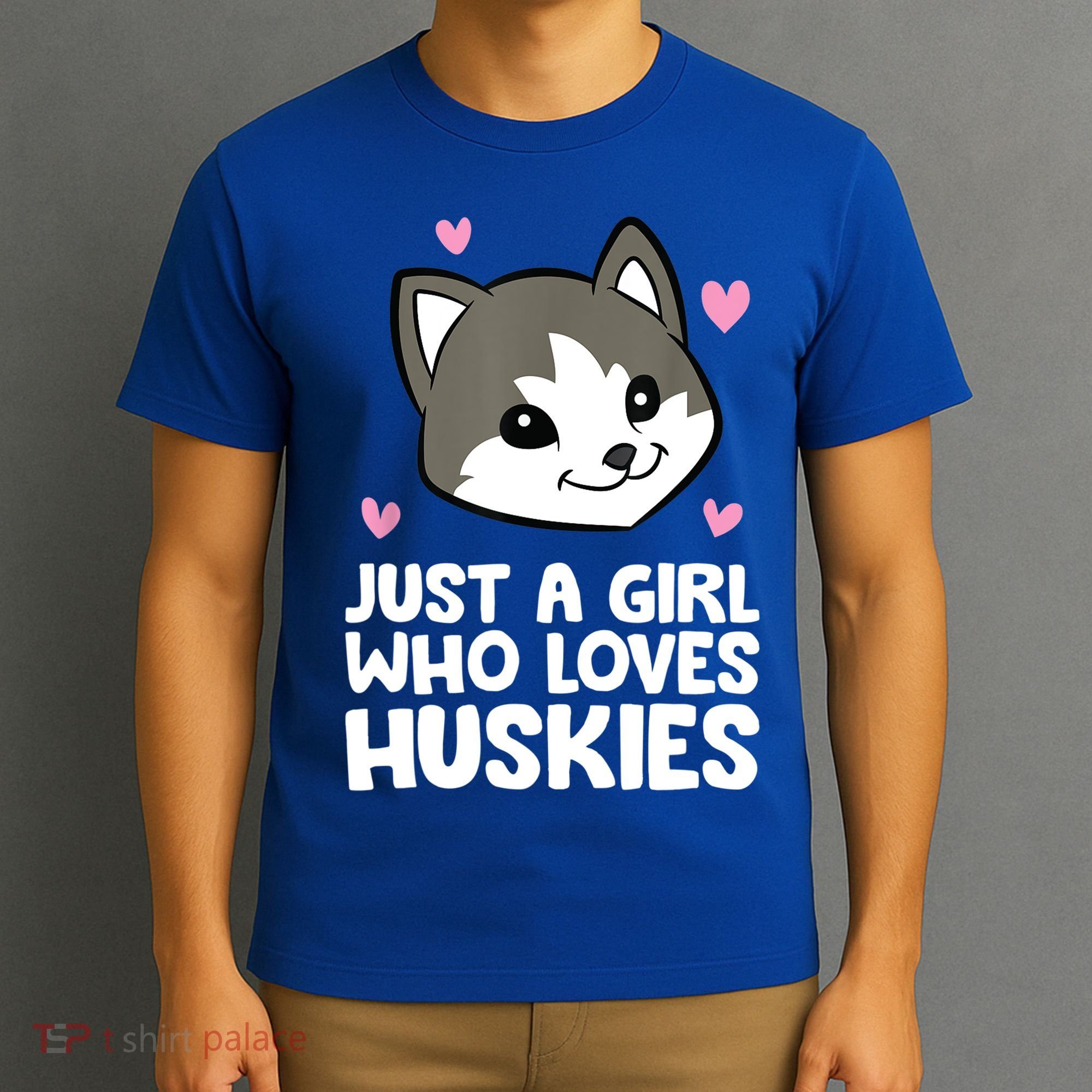 Siberian Husky Dog Just A Girl Who Loves Huskies Gift T-Shirt