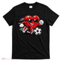 Soccer Heart Drip Sport Love Valentines Day T-Shirt thumb 0