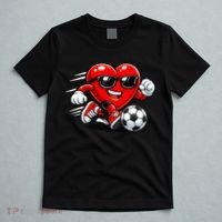 Soccer Heart Drip Sport Love Valentines Day T-Shirt thumb 5