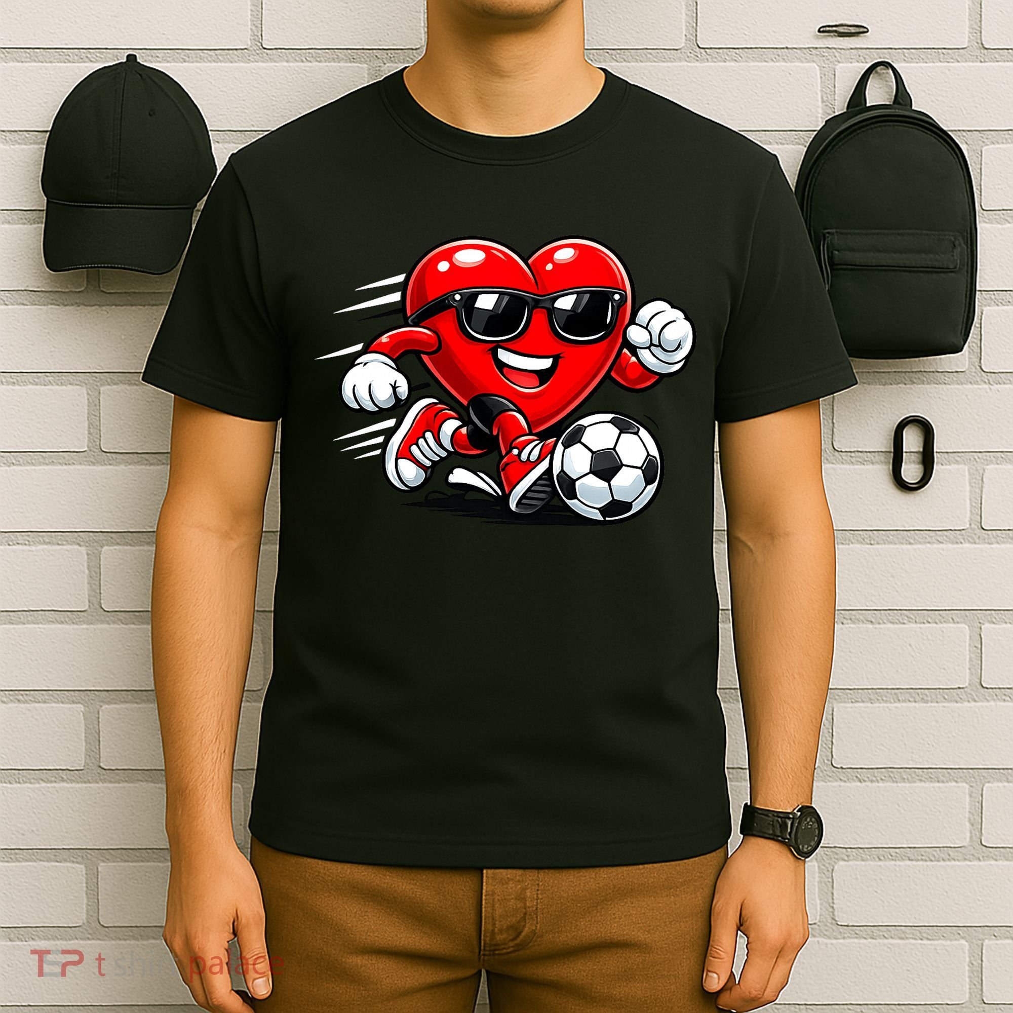 Soccer Heart Drip Sport Love Valentines Day T-Shirt