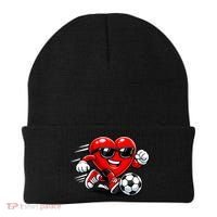 Soccer Heart Drip Sport Love Valentines Day Beanie thumb 0