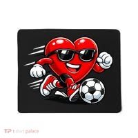 Soccer Heart Drip Sport Love Valentines Day Mousepad thumb 0