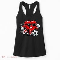 Soccer Heart Drip Sport Love Valentines Day Women's Tank Top thumb 0