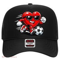 Soccer Heart Drip Sport Love Valentines Day Hat thumb 0