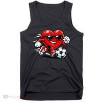 Soccer Heart Drip Sport Love Valentines Day Tank Top thumb 0