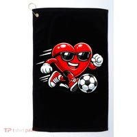Soccer Heart Drip Sport Love Valentines Day Golf Towel thumb 0