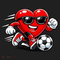 Soccer Heart Drip Sport Love Valentines Day Golf Towel thumb 3