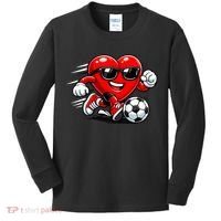 Soccer Heart Drip Sport Love Valentines Day Kids Long Sleeve Shirt thumb 0