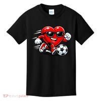 Soccer Heart Drip Sport Love Valentines Day Kids T-Shirt thumb 0