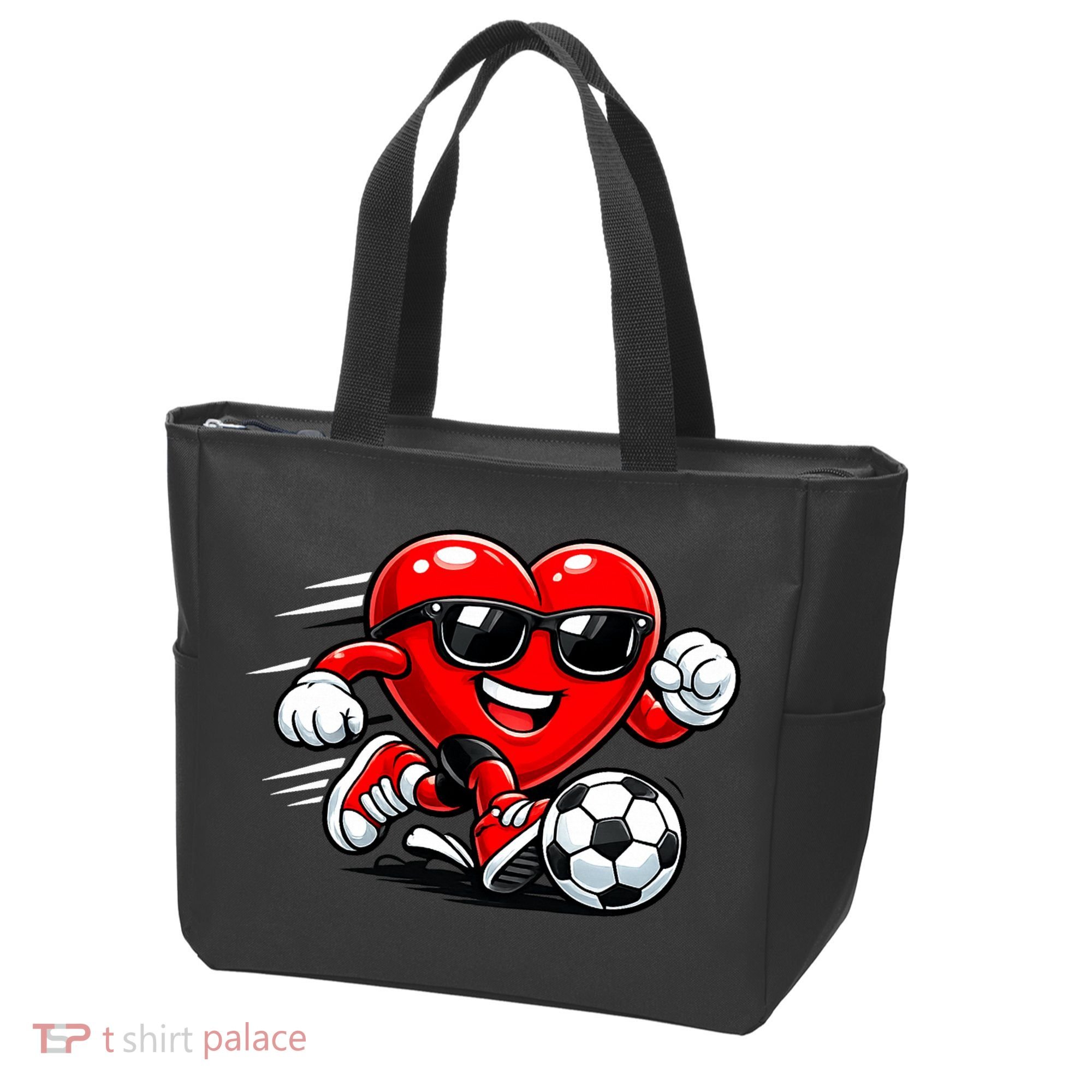 Soccer Heart Drip Sport Love Valentines Day Tote Bag
